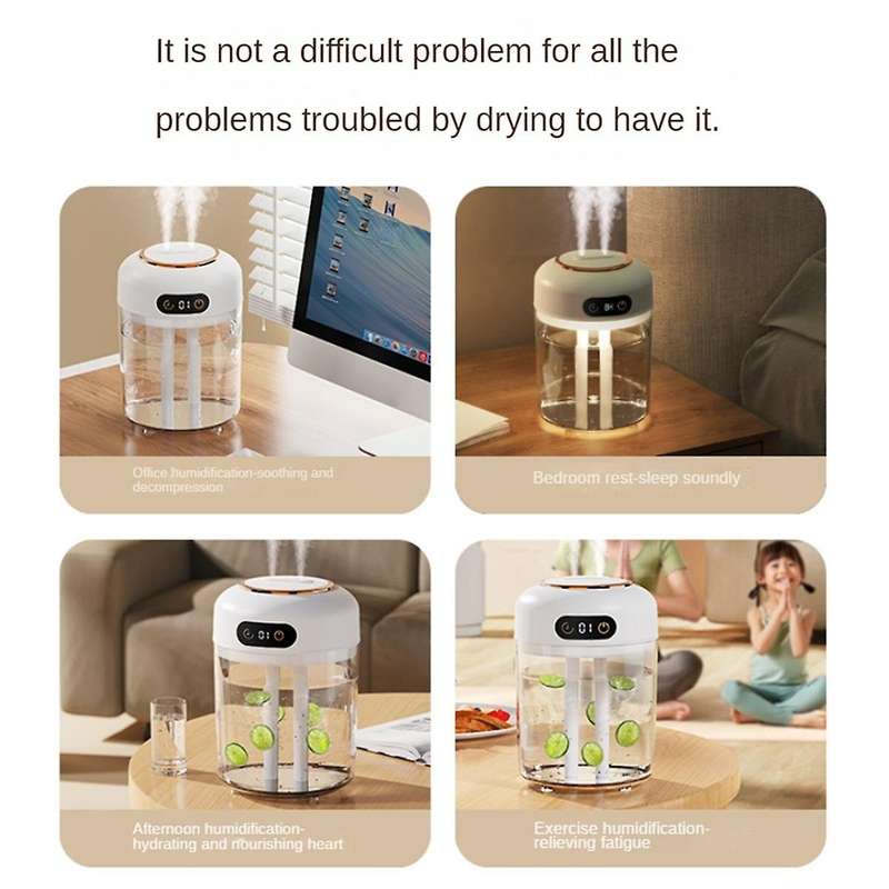 Usb Humidifier Diffuser Essential Oil Diffuser with Atmosphere Light 4500ml Cool Mist Humidifier for