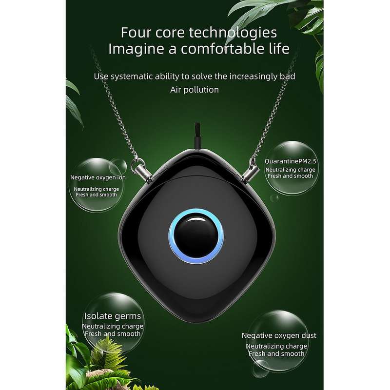 USB Personal Air Purifier Necklace Hanging Portable Ionizer with Negative Ion Generator Air Freshene