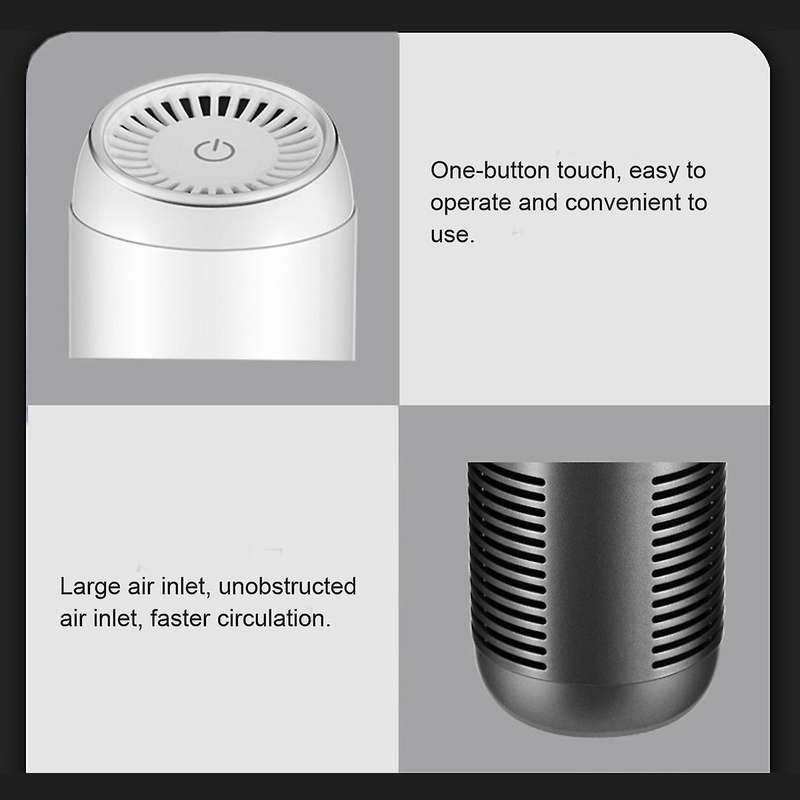 USB Mini Air Purifier for Home Deodorizer Negative Ion Home Car Air Purifier DC5V Air Freshener Humi