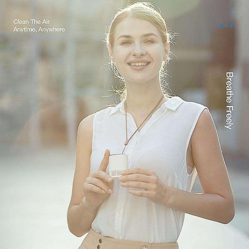 USB Portable Air Purifier Personal Hanging Necklace with Negative Ion Air Freshener for Adults Kids