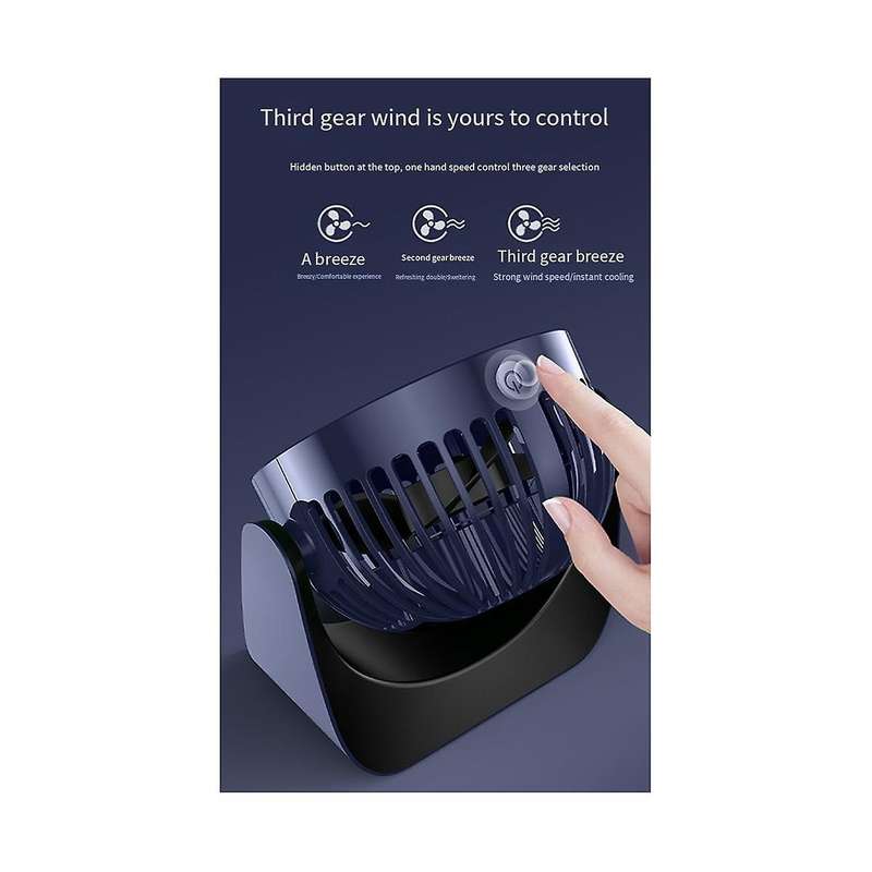 Usb Portable Cooling Desk Fan 360 Rotate 3 Speed Electrical Quiet Powerful Mini Table Fans Bedroom/h