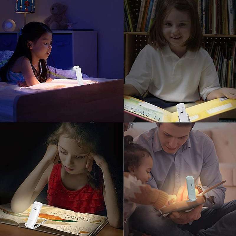 USB Rechargeable Book Light,for Kids Reading in Bed,LED Clip on Book Reading Lamp for Eye Care At Ni