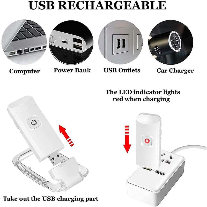 USB Rechargeable Book Light,for Kids Reading in Bed,LED Clip on Book Reading Lamp for Eye Care At Ni
