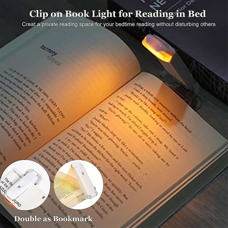 USB Rechargeable Book Light,for Kids Reading in Bed,LED Clip on Book Reading Lamp for Eye Care At Ni