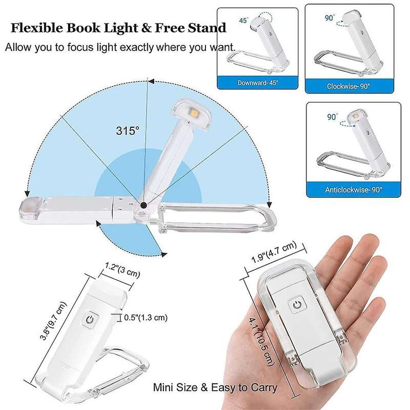 USB Rechargeable Book Light,for Kids Reading in Bed,LED Clip on Book Reading Lamp for Eye Care At Ni