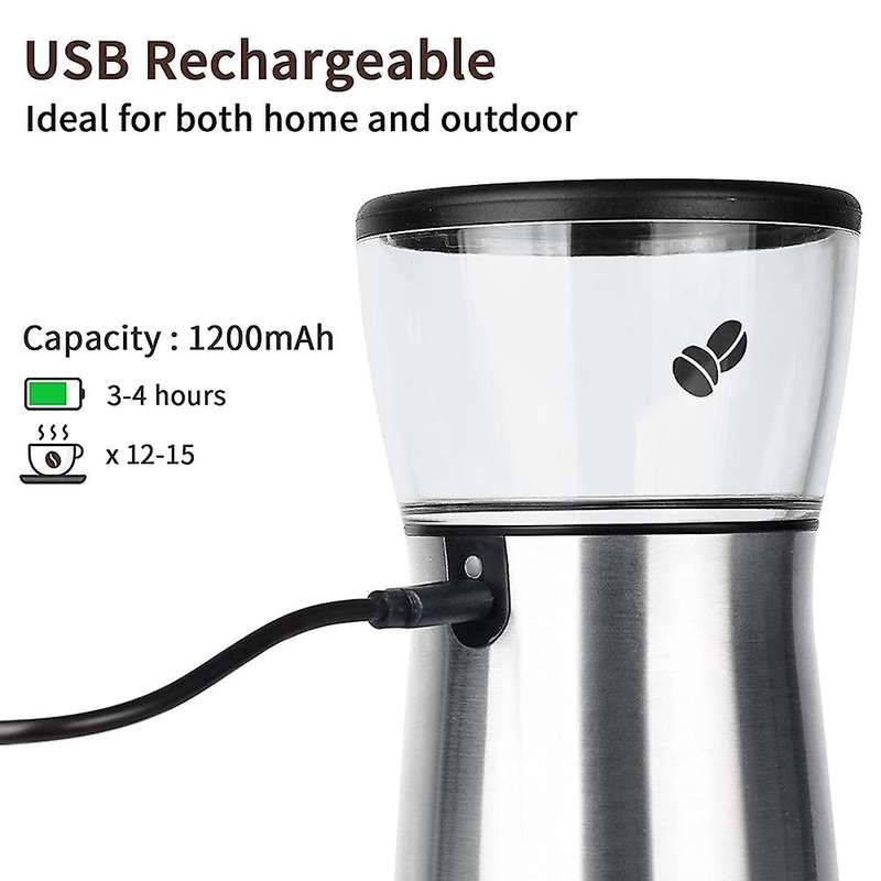 USB Rechargeable Coffee Grinder Mill Portable Electric Coffee Bean Pepper Grinding Device Household