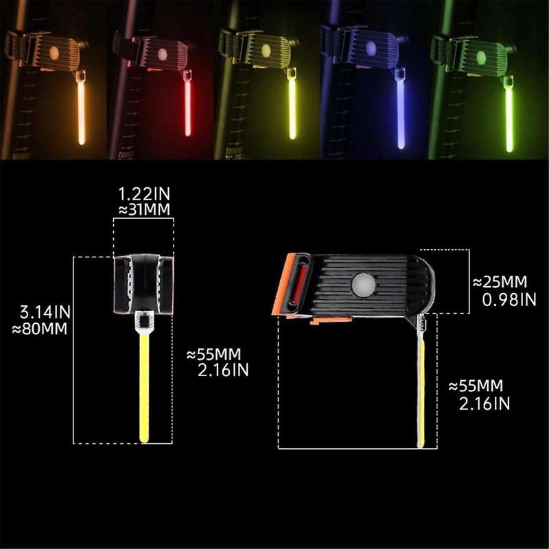 USB Rechargeable Bike Light Set Bicycle Taillight Smart Bike Headlight and Tail Light 4 Light Modes