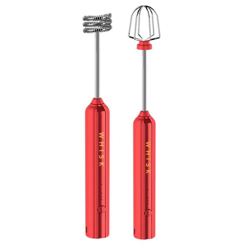USB Rechargeable Electric Whisk Egg Beater Handheld Coffee Blender Household Milk Shaker Mixer Froth