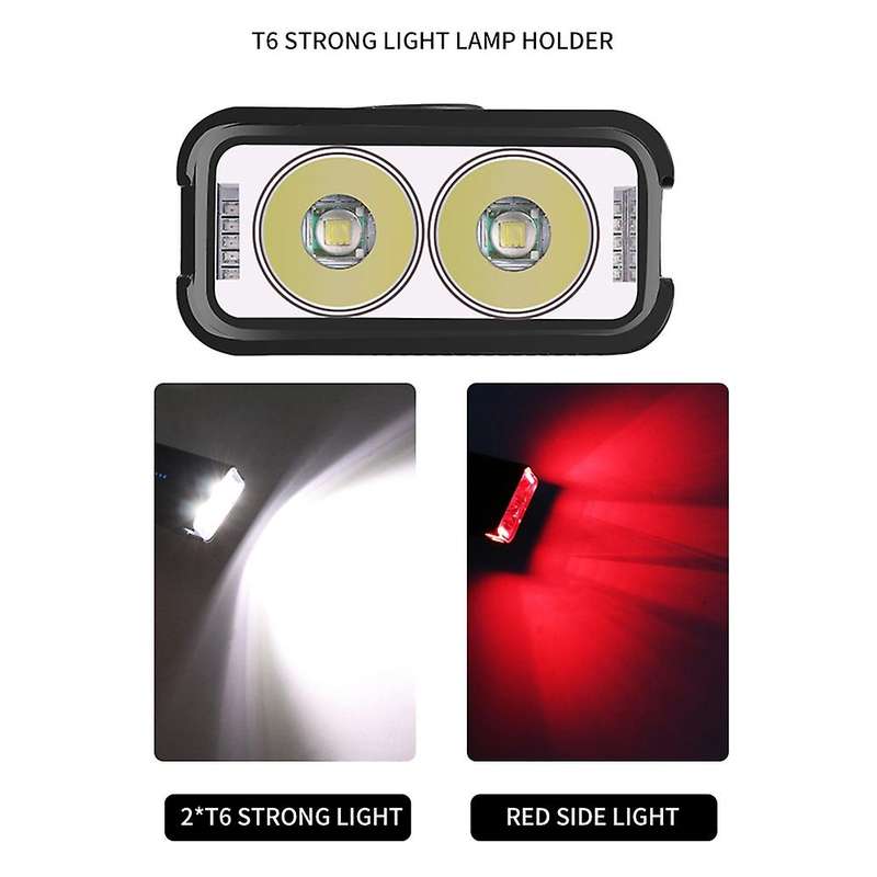 USB Rechargeable Handlebar Headlight Front Bike Light T6 LED Lamp Built-in Rechargeable Battery for