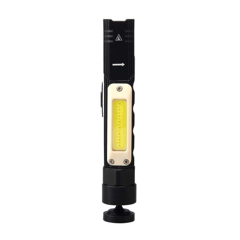 Usb Rechargeable Headlight 360 Degree Rotating Magnetic Base Work Light Cob Led Flashlight with Plas