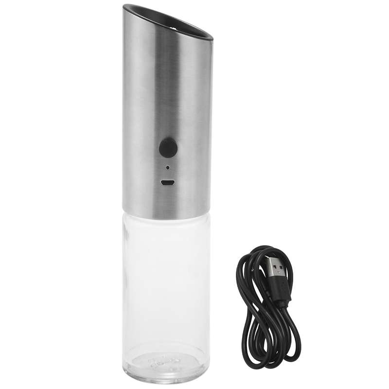 Usb Rechargeable Electric Pepper Grinder Stainless Steel Gravity Salt and Pepper Grinders Refillabl