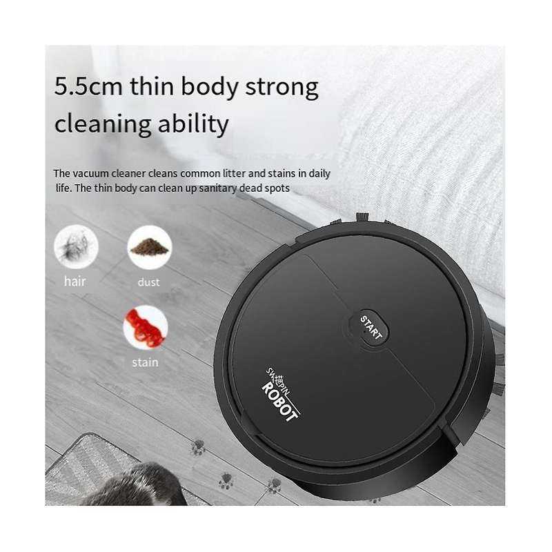 Usb Smart Multi-function Sweeping Robot Vacuum Sweeping Mopping 3-in-1 All-in-one Vacuum Cleaner,bla