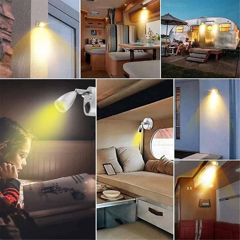 Usb Rv Lights Interior Reading Lamp Led Bedside Lamp 3w Rv Wall Sconce Light Fixtures Rotatable Spot