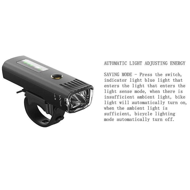 USB Rechargeable Super Bright LED Waterproof Headlight Front Lights,Easy Mount 4 Light Mode Cycle Li
