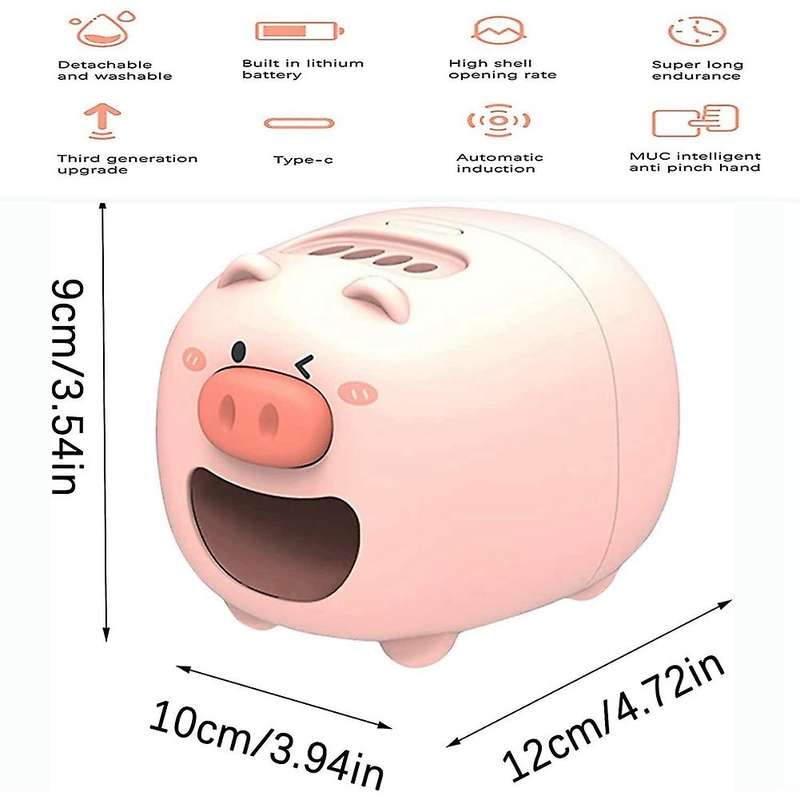 USB Small Pig Sunflower Seed Peeling Artifact,Automatic Sunflower Melon Seed Peeler Machine Opener L