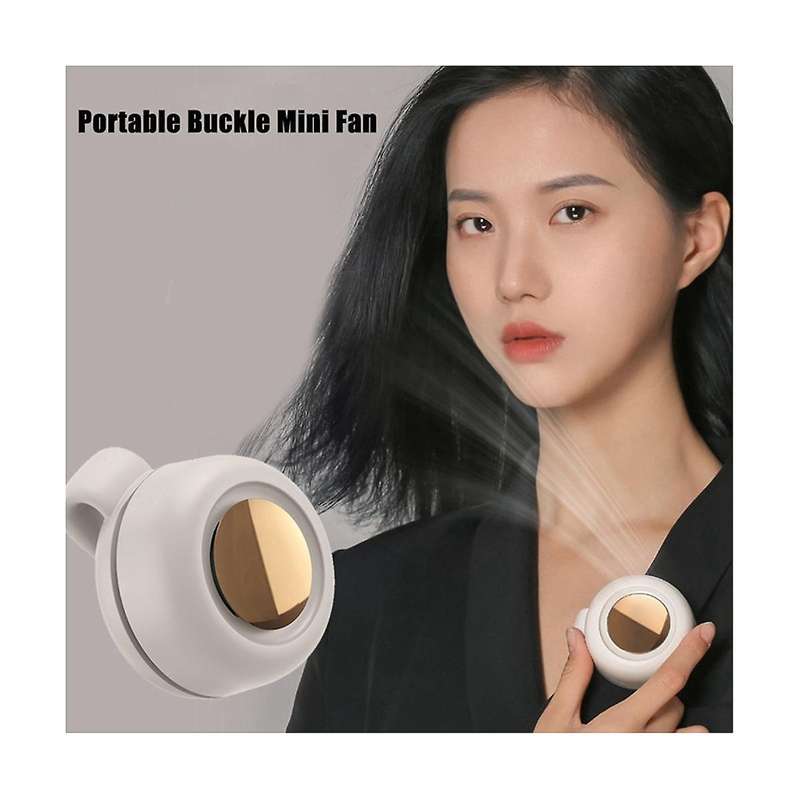 USB Rechargeable Portable Mini Fan Hands Free Neck Fan Air Cooler Buckle Pocket Clip Fan Outdoor