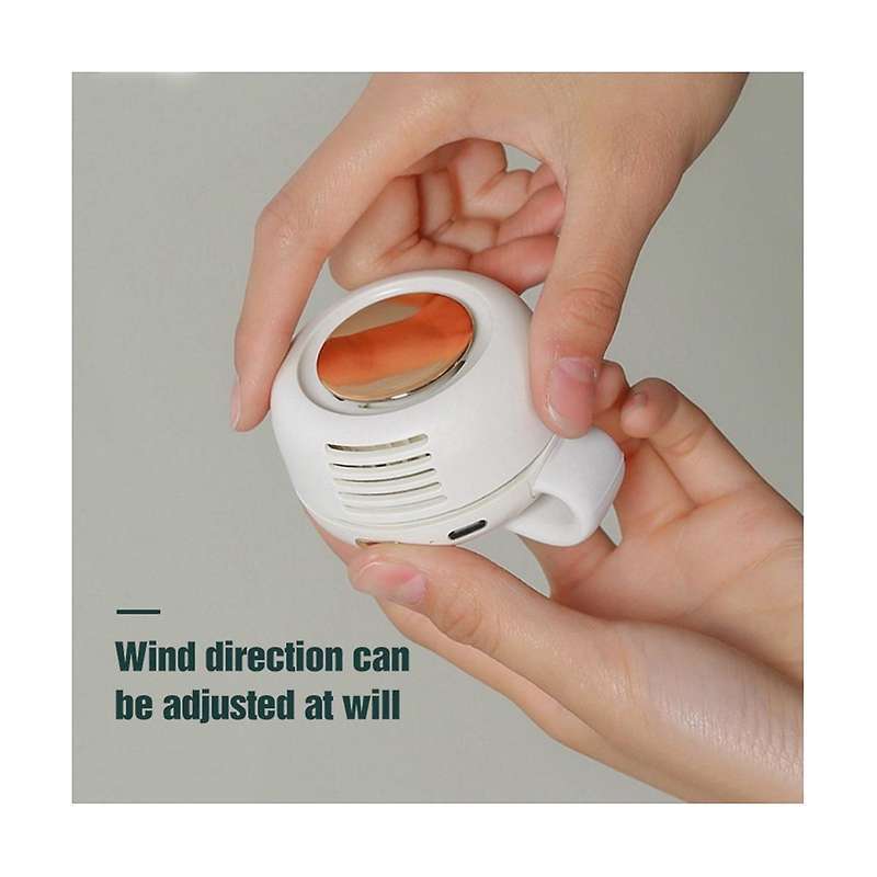 USB Rechargeable Portable Mini Fan Hands Free Neck Fan Air Cooler Buckle Pocket Clip Fan Outdoor