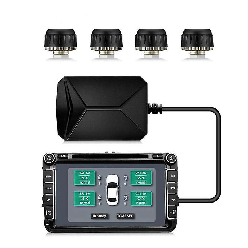 USB TPMS External Tire Pressure Monitor Android Navigation Tire Pressure Monitoring Alarm System Wir