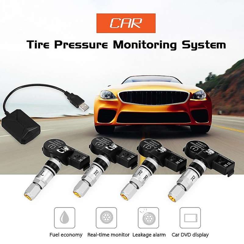 USB TPMS Built-in Tire Pressure Monitor Android Navigation Tire Pressure Monitoring Alarm System Wir