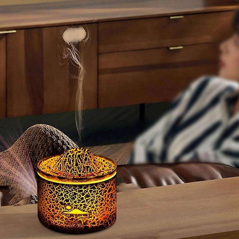 Usb Volcano-flame Air Mini Humidifier Aromatherapy Machine Essential Oil Diffuser for Fragrance Mist