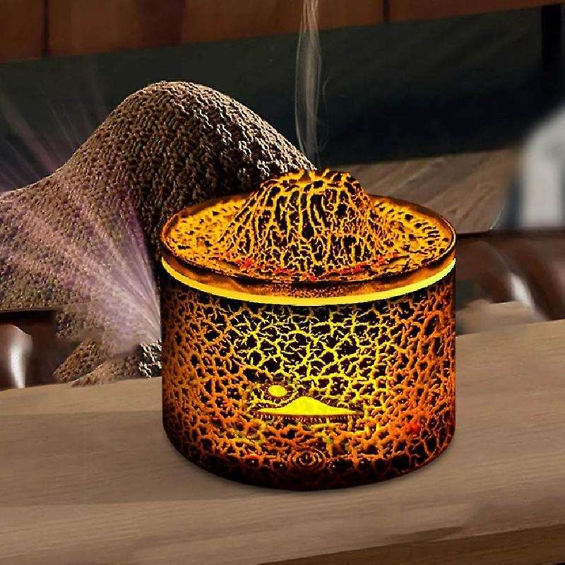 Usb Volcano-flame Air Mini Humidifier Aromatherapy Machine Essential Oil Diffuser for Fragrance Mist