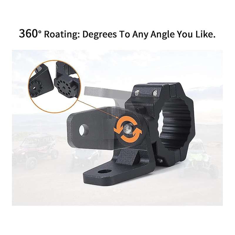 UTV Bracket for Mounting Flag and Whip Light 360 Rotating Flag Hole Adjustable to All SXS 1.75 to 2I