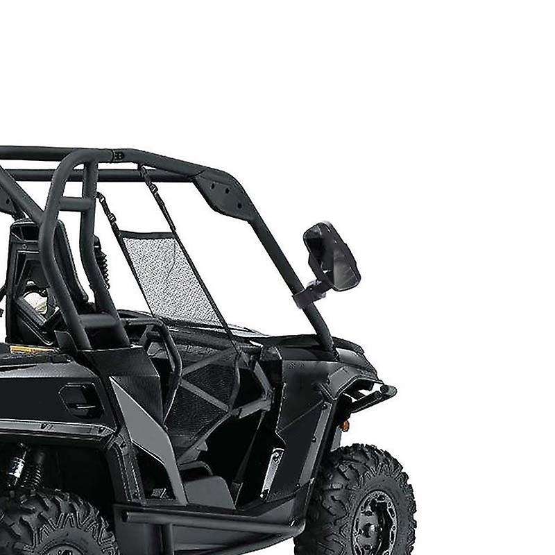UTV Convex Side View Mirror Set with Shock-Proof Rubber Pad for 1.75-2Inch Roll Cage RZR