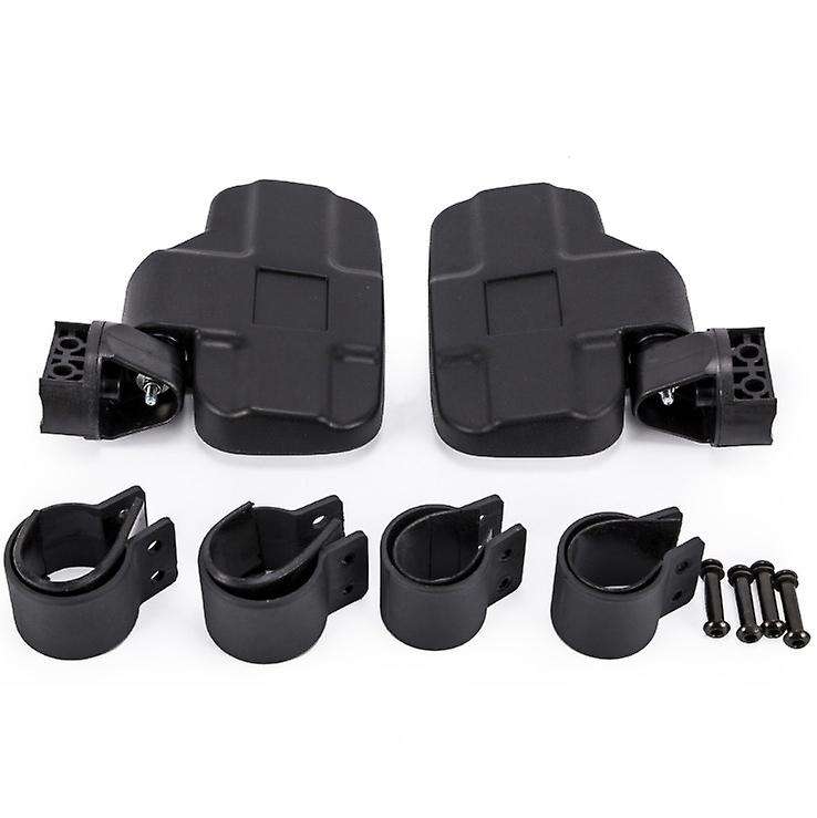 UTV Convex Side View Mirror Set with Shock-Proof Rubber Pad for 1.75-2Inch Roll Cage RZR