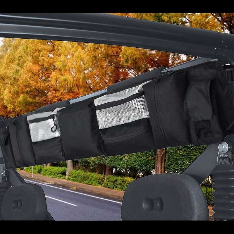 UTV Roll Cage Organizer Case, Roll Cage Cargo Bag, UTV Roll Cage Gear Bags Storage Bag, Large Capaci