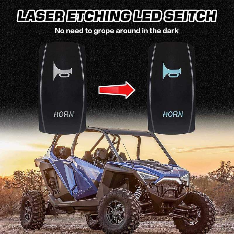 UTV/ATV Horn Kit with Toggle Switch for Pioneer, RZR, Can-Am Maverick X3, , Arctic , Universal 12V