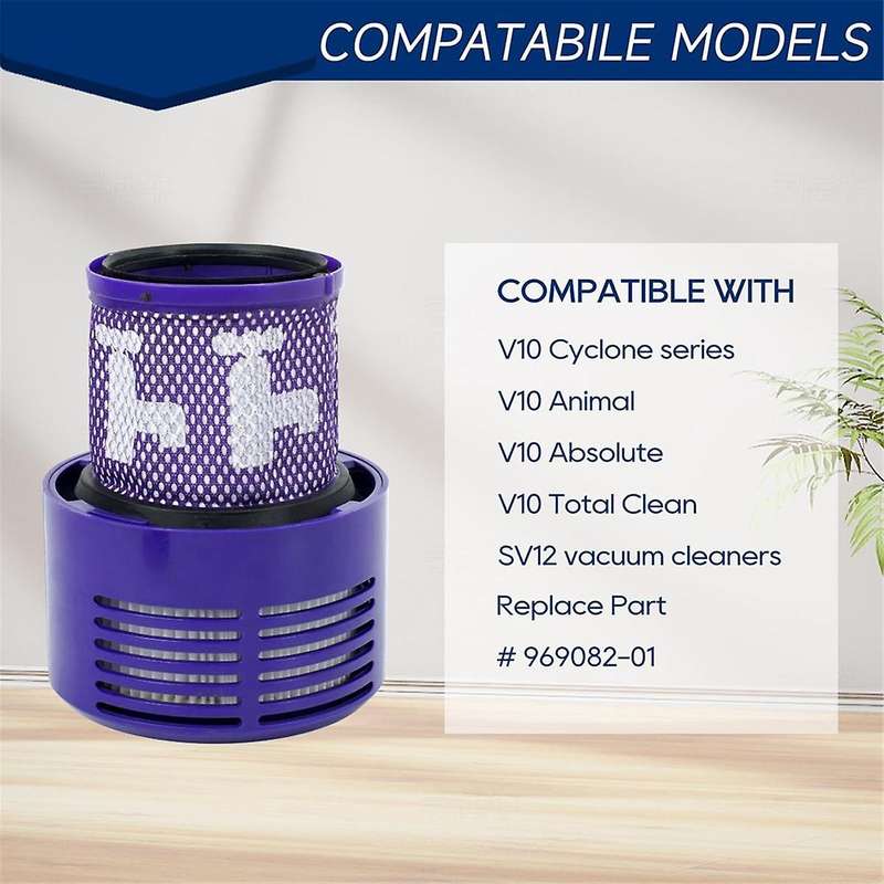 V10 Filter Replacement for V10 Cyclone, Absolute, Animal, Total Clean & SV12, Cleaning Brush- Part