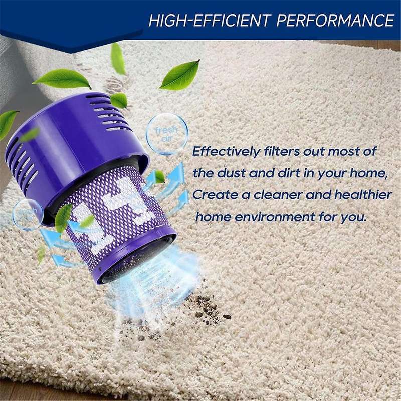 V10 Filter Replacement for V10 Cyclone, Absolute, Animal, Total Clean & SV12, Cleaning Brush- Part