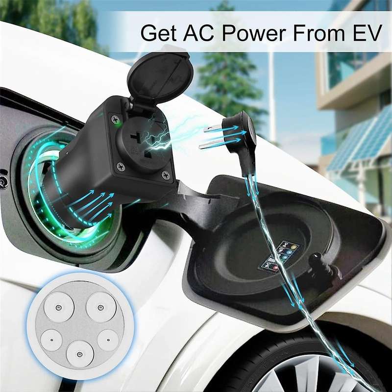 V2l Discharge for Type 1 Car Discharge Ev Cable Adapter for for Type1 Vehicle V2l
