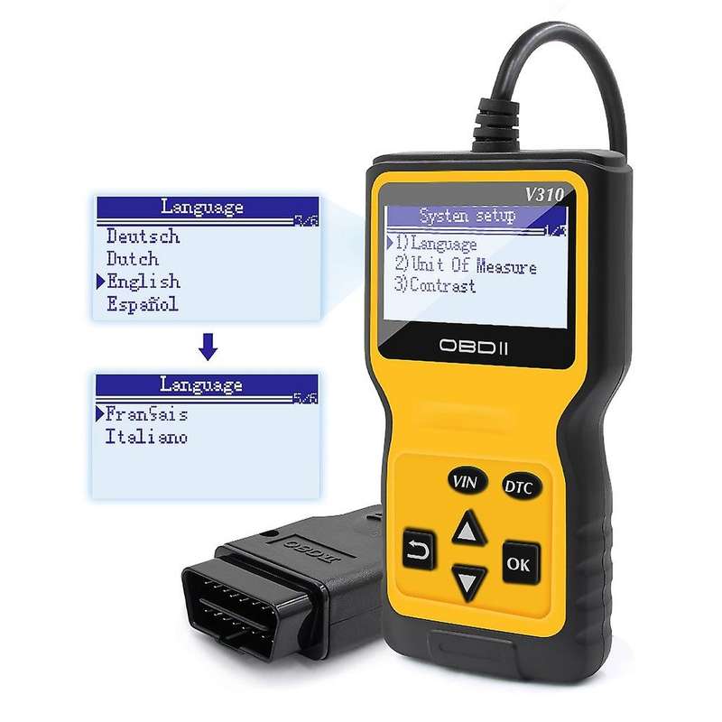 V310 OBD2 Car Diagnostic Tool OBDII Code Reader Scanner Check Engine Scanner Plug-And-Play