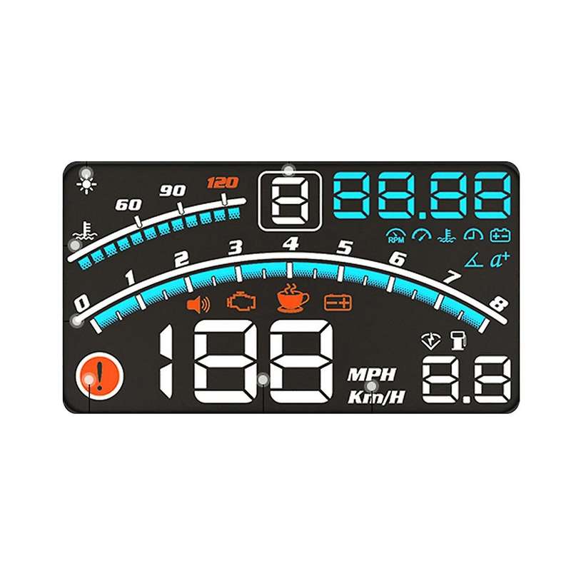 V41 Heads Up Display Car Obdii Euobd 5.5in Windshield Projector Hud Display Shift Reminder Water Tem