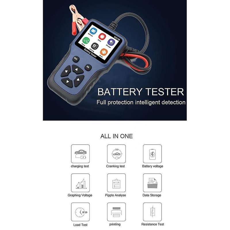 V311B 12V Car Battery Tester Digital LCD Diagnostic Battery Tester Automotive Analyzer Start Chargin