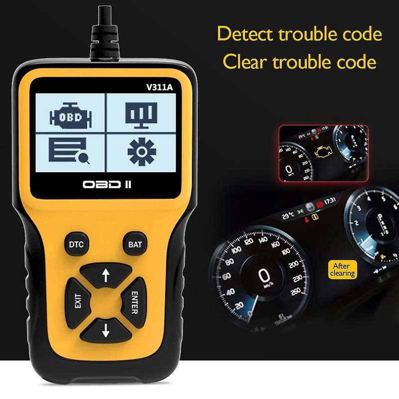 V311A OBD II Scanner Car Diagnostic Tool Car Fault Code Reader for All 1996 and Newer OBD II Complia