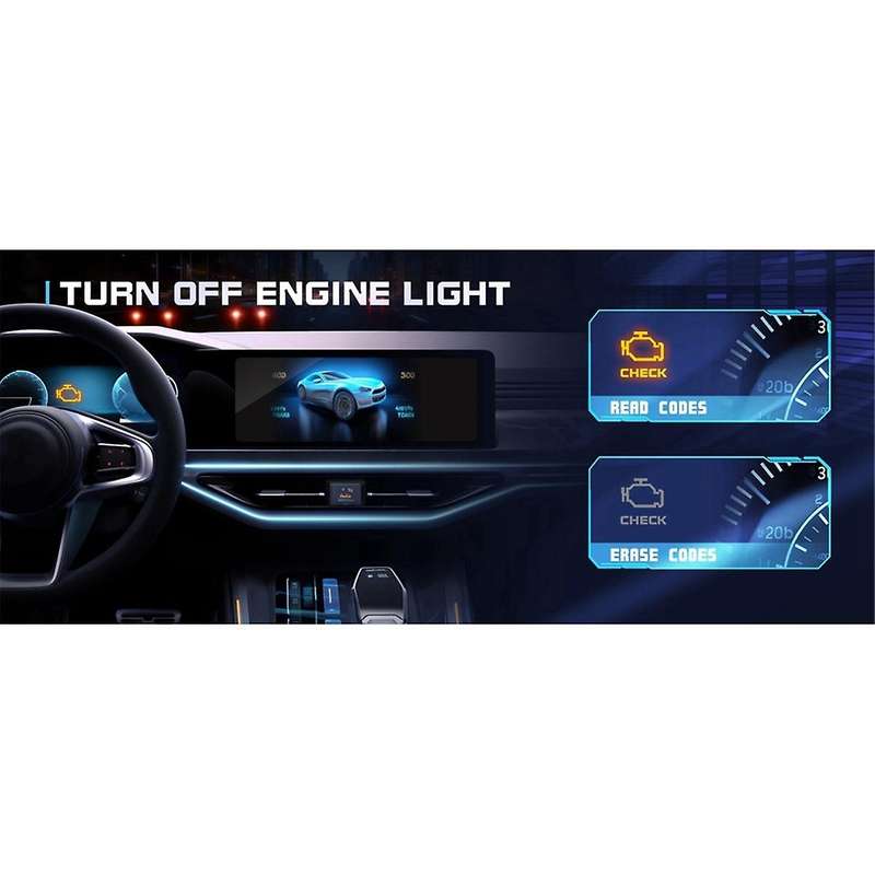 V850 Fault Code Reader Full OBD2 Function Auto Diagnostic Tool,Battery Monitor Multi-Languages