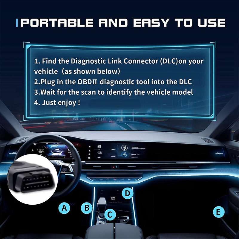 V850 Fault Code Reader Full OBD2 Function Auto Diagnostic Tool,Battery Monitor Multi-Languages
