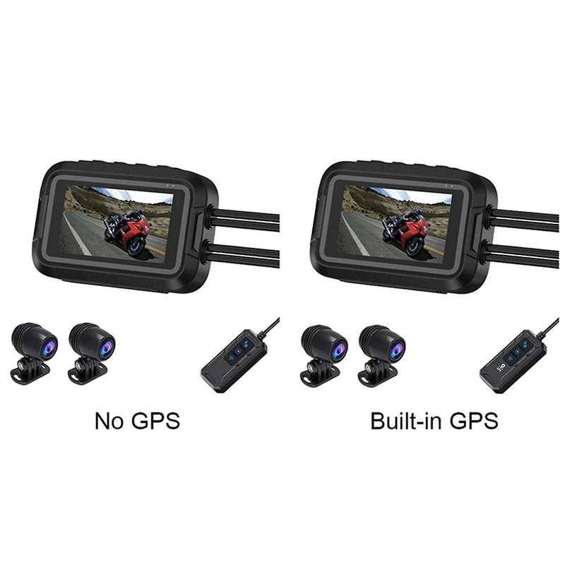 V9 Motorcycle Dashcam WiFi 1080P Front Rear Camera Waterproof Motorcycle Video Recorder Camera with