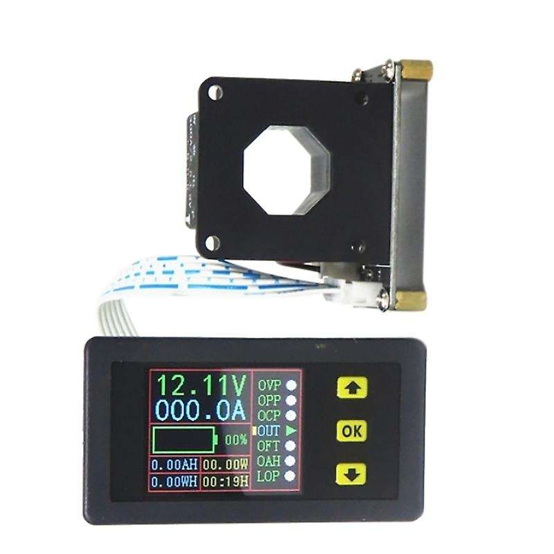VAC9010H Ammeter Coulombmeter DC 90V 300A 12V 24V 48V 72V LCD Current Voltage Watt Meter Battery Pow