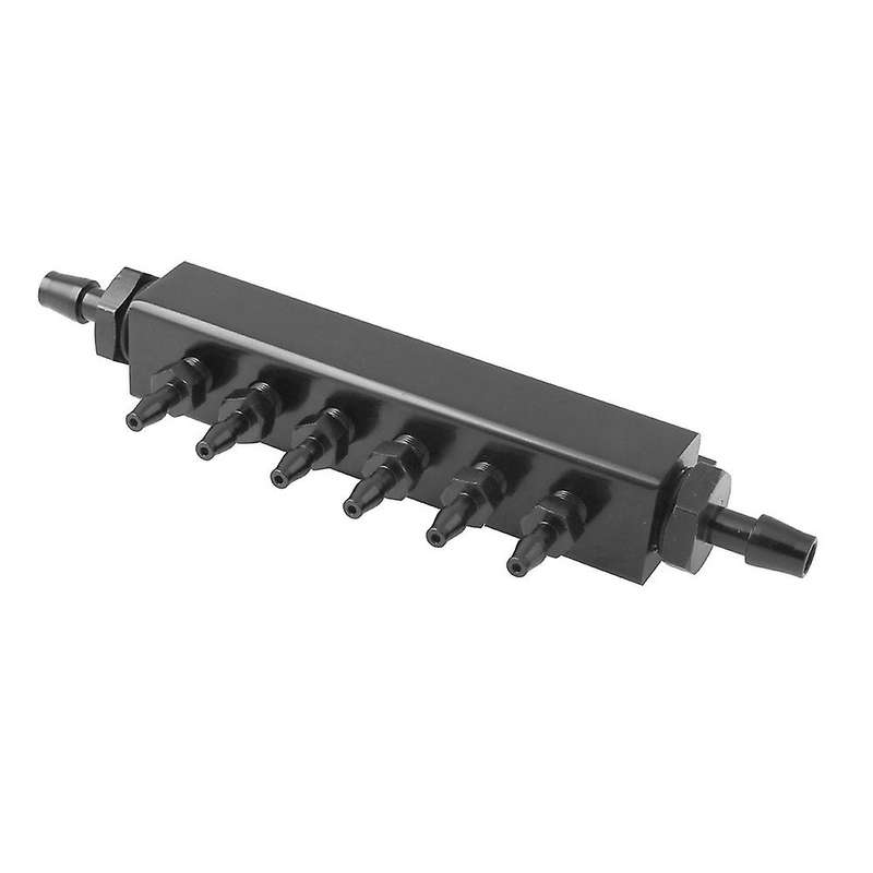 Vacuum Block Intake, 6 Port Vacuum Block Intake Manifold Kit Fuel Wastegate Turbo Boost 1/8 NPT for