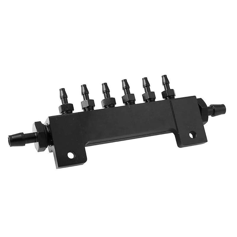 Vacuum Block Intake, 6 Port Vacuum Block Intake Manifold Kit Fuel Wastegate Turbo Boost 1/8 NPT for