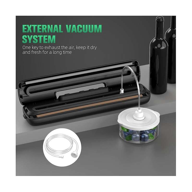 Vacuum Machine Food Vacuum Automatic Air Sealing System for Food Storage Dry and Wet with Seal Bags