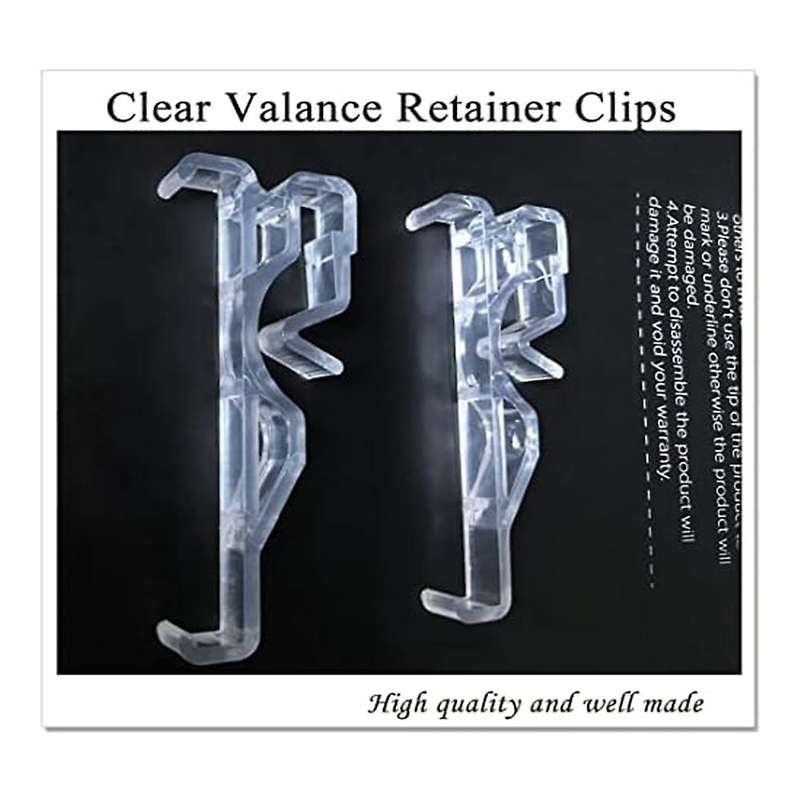 Valance Clips, Clear Plastic Valance Clips(12 Pcs)