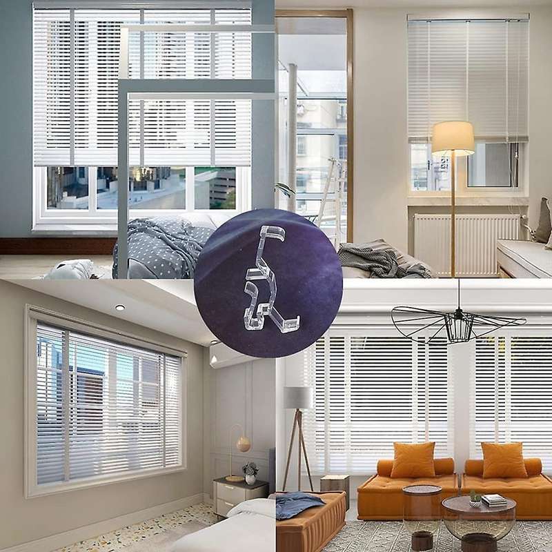 Valance Clips Clear Plastic Retainer Holder for Window Blind Valance,horizontal Faux & Wood Blinds