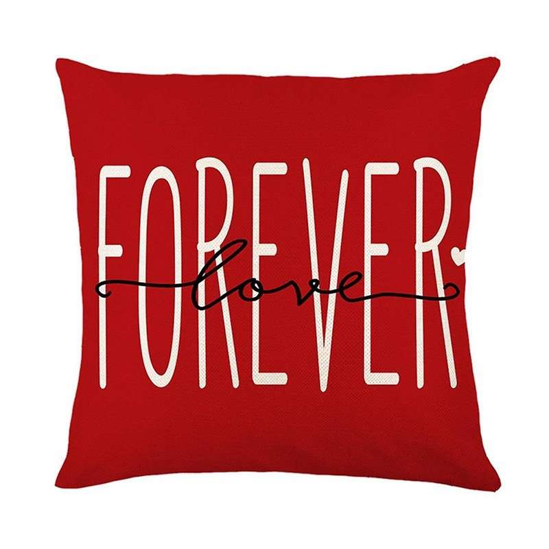 Valentine's Day Pillow Covers Forever Loves Eucalyptus Leaves Throw Pillow Covers, Love Hearts Cushi