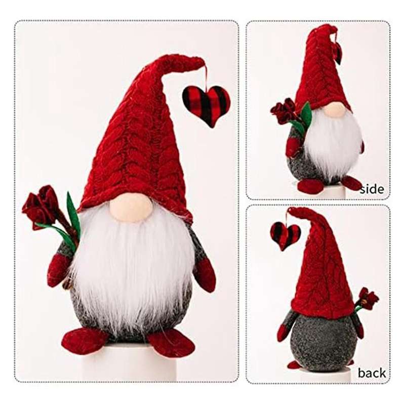 Valentine's Day Gnome Decor Valentines Gnomes Gift Love Gnomes Plush Decor Faceless Gnome Plush Figu