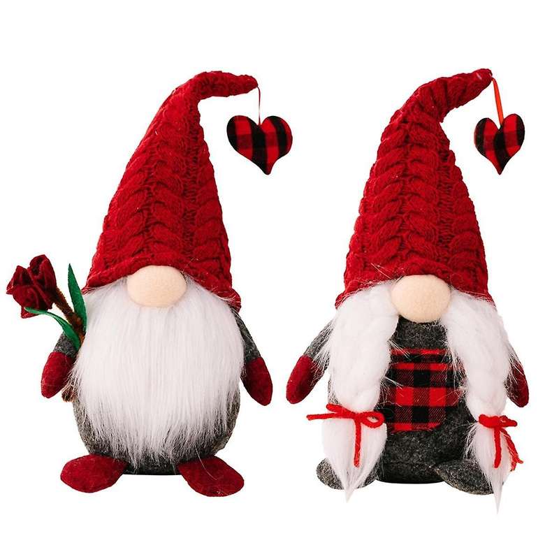 Valentine's Day Gnome Decor Valentines Gnomes Gift Love Gnomes Plush Decor Faceless Gnome Plush Figu