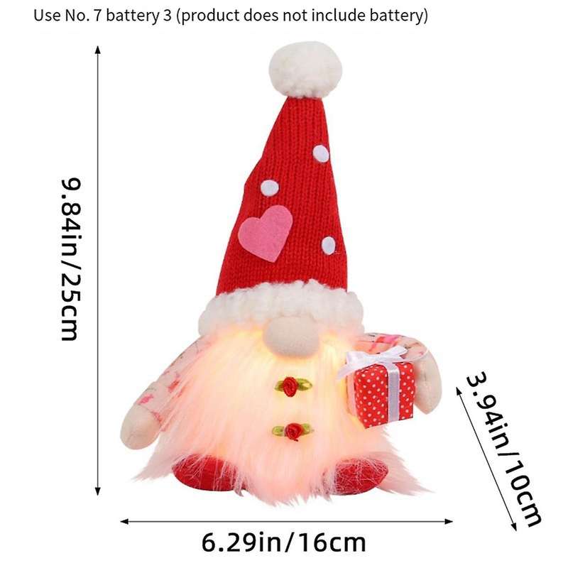 Valentine's Day Decorative Ornaments 2024 New Luminous Knitted Hat Doll Love Faceless Doll Tanabata